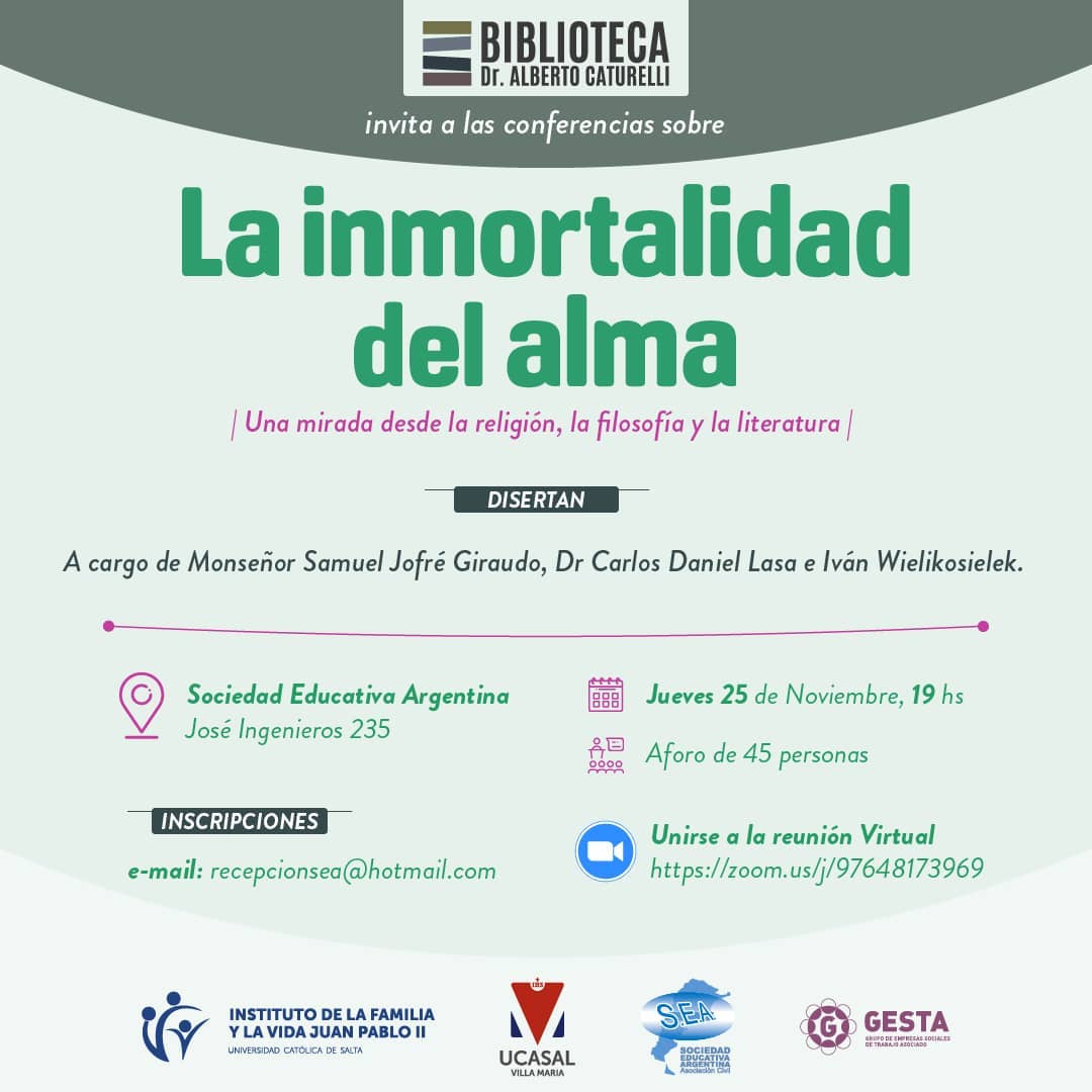 Flyer La Inmortalidad del Alma