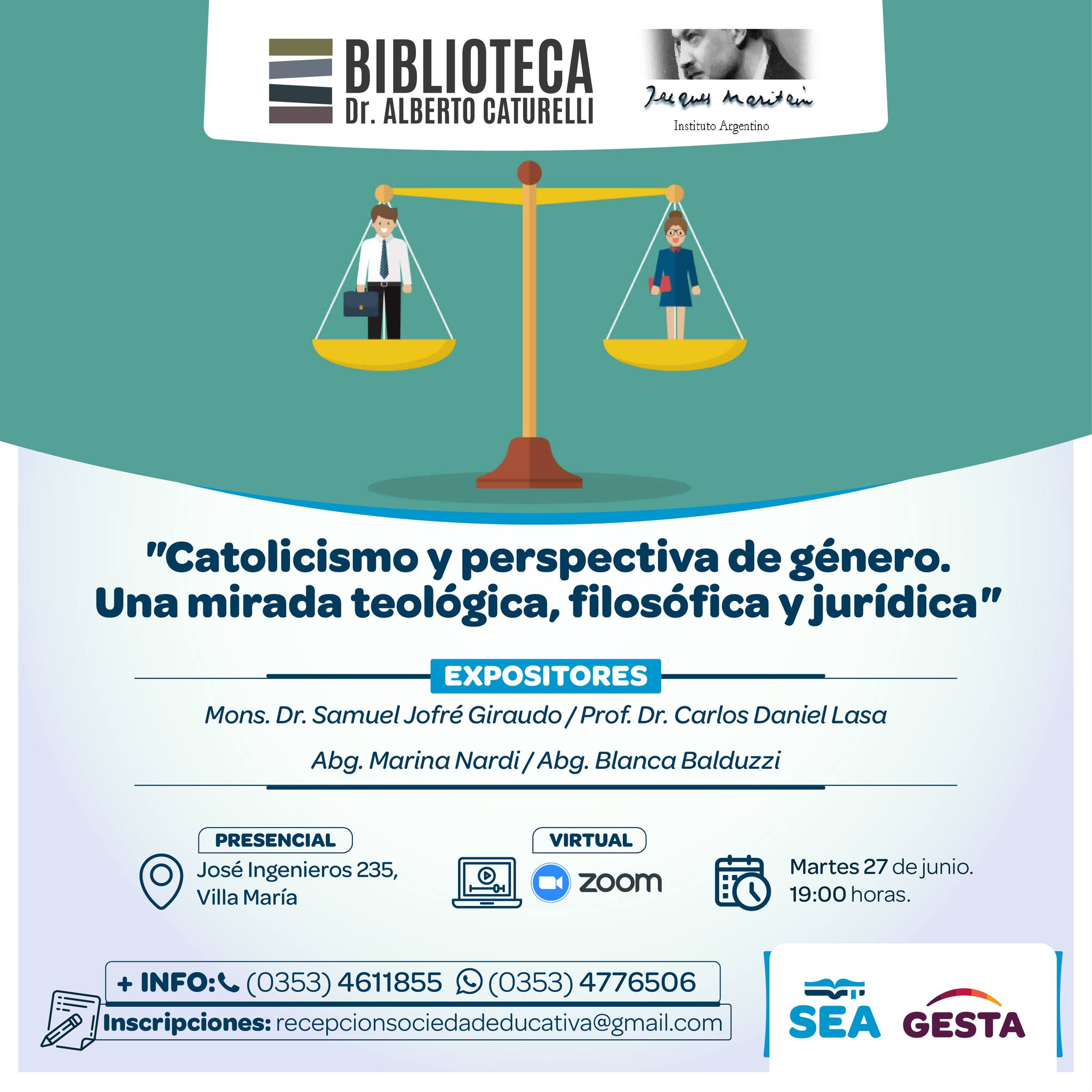 Flyer Catolicismo y género